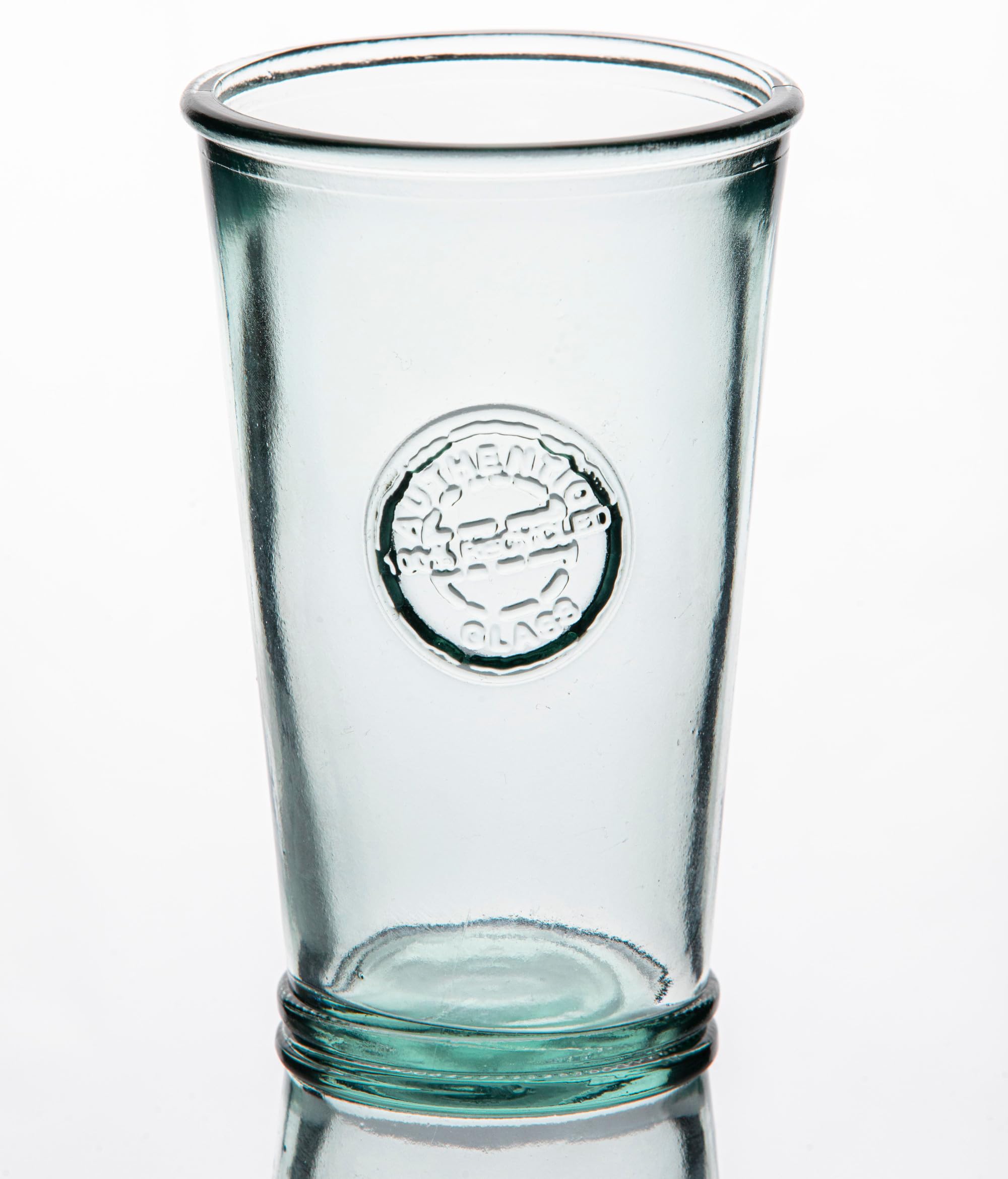 Purity Style Set of 3 'Authentic Recycled Glass' Tumblers - Drinking Glasses 100% Recycled Glass - Conical Shape 300 ml