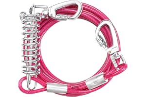 Duckygoo Dog Tie Out Cable Chew Proof,Heavy Duty Dog Leads for Large Dogs Up to 250lbs,Outdoor Long Dog Leash 20ft,Durable Dog Runner for Yard,Camping,Dog Line for Outside,Tether for Dogs Outside