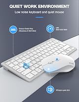 TECKNET Mini Wireless Keyboard and Mouse Set 2.4G USB Receiver 12 Multimedia view 4