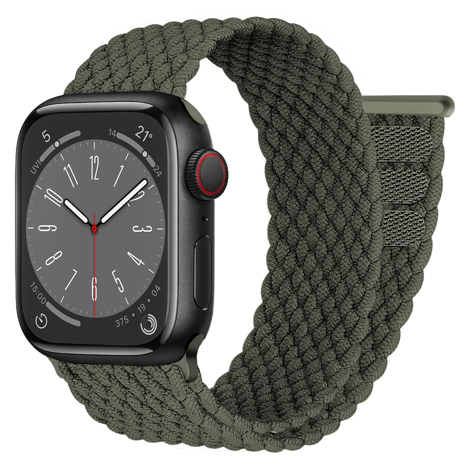 Braided Strap for Apple Watch Straps 45mm 44mm 42mm 46mm 41mm 40mm 38mm Women/Men,Stretchy Elastic Sport Solo Loop Bands for Apple Watch Ultra 49mm iWatch Series 10/9/8/7/6/5/4/3/SE
