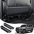 LaIIker Stainless Steel seat Protection Plate is Suitable for The 2024 to Present Lexus GX550 Internal Anti Kick Decorative Panel Modification Accessories (Black)