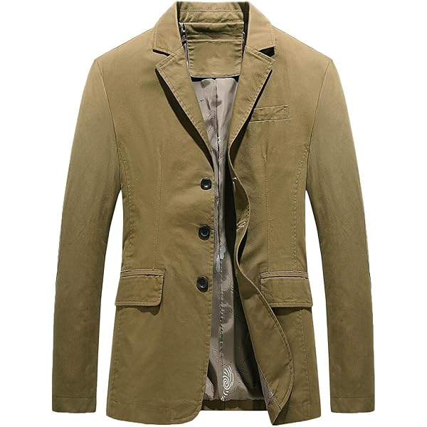Men's Smart Tan Tailored Fit 3 Button Single Breasted Blazer