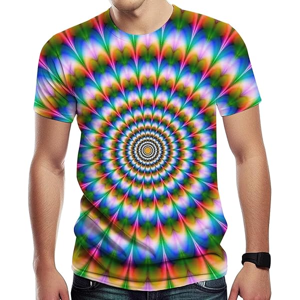 Amazon.com: Xissazri Optical Illusion Trippy T-Shirt Focus