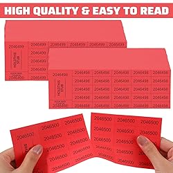 Kosiz 1000 Sheets 25 Bid Raffle Ticket Sheets