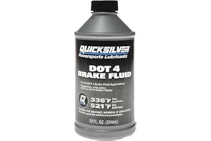 Quicksilver DOT 4 Brake Fluid for Marine, Automotive and Powersports Brake Systems, 12oz
