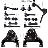 SCITOO 14pcs Suspension Kit 2 Upper Control Arm with Ball Joints 2 Lower Ball Joints 2 Sway Bar End Links 4 Tie Rod Ends 2 Ti