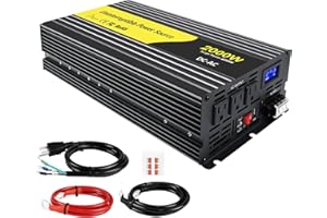 VOONKE 2000W Sump Pump Battery Backup Power System Basment Protection Sump Pump Inverter with LCD Display and Automatic Battery Backup Switching for Basement Emergency and Power Outage Backup (Black)