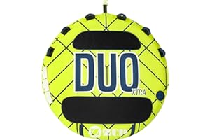 ZUP Xtra 2 & 3 Person Towable Heavy Duty Deck 6-Handle Tube for Boating with Quick-Connect Tow Hook | Full Nylon Cover, Neoprene Body Pads