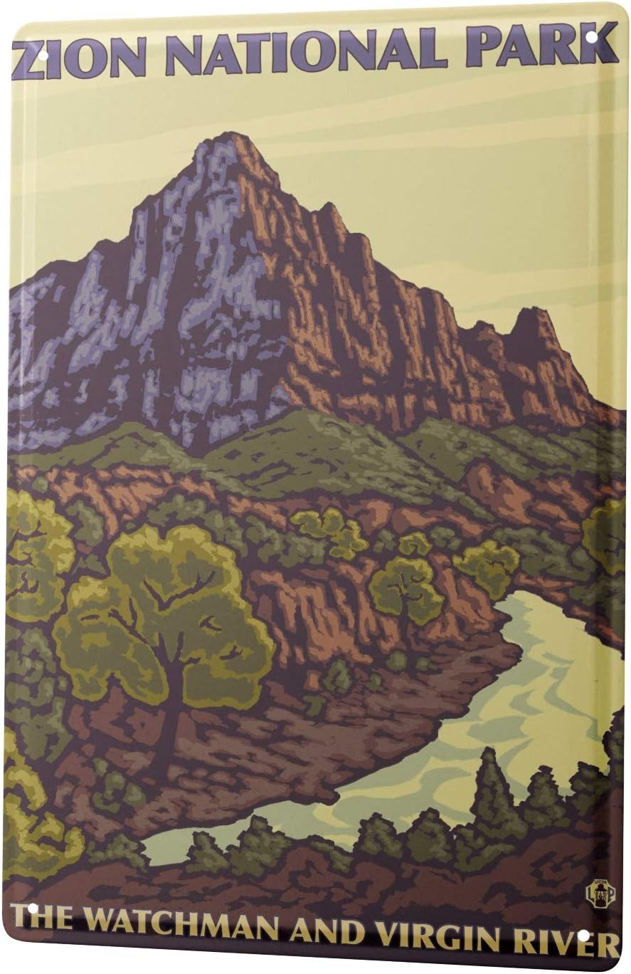 LEotiE SINCE 2004 Tin Sign Metal Plate Decorative Sign Home Decor Plaques World Tour Zion National Park