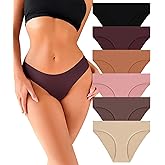 Seamless Underwear for Women Soft No Show Panties Sexy High Cut Invisible Hipster Silky Cheeky Ladies Bikini 6 Pack