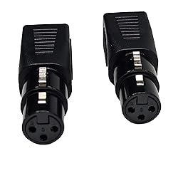 Milestock 2-Pcs RJ45 to 3-Pin XLR DMX Connector