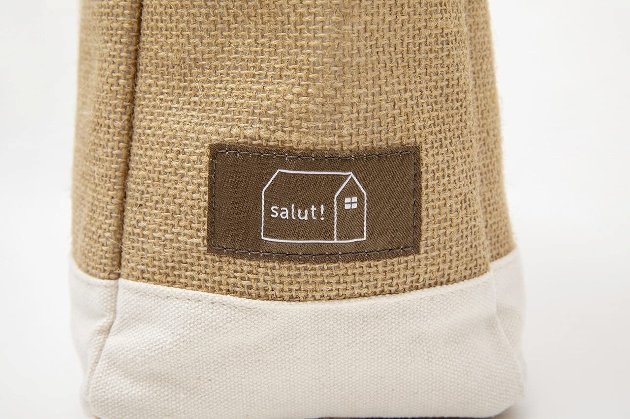 salut! ジュートバッグBOOK：7/1発売【ムック本付録】salut! ビッグジュートバッグ サイドにはブランドタグ