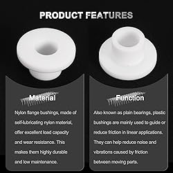 uxcell 10pcs Flanged Sleeve Bearings Plastic