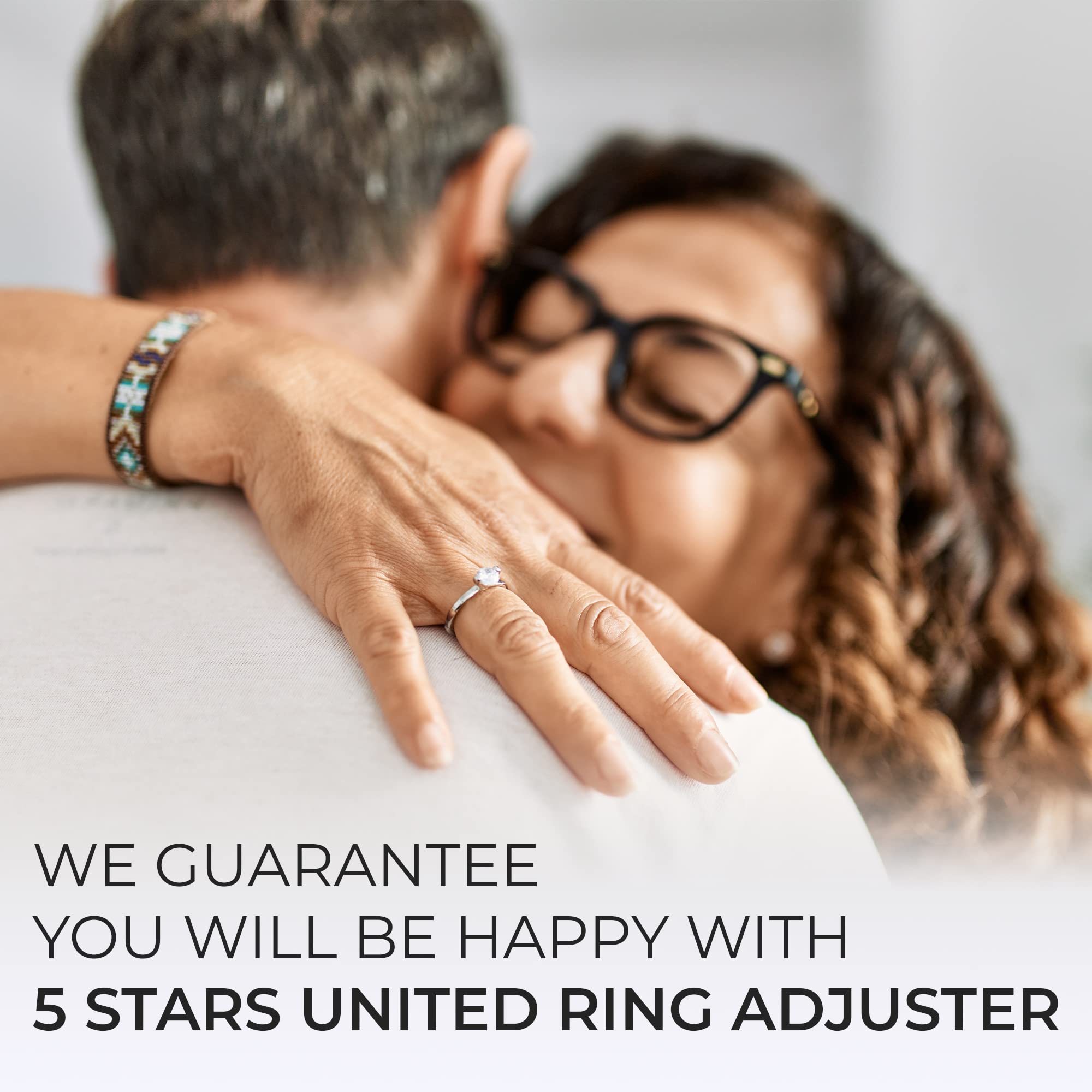 5 STARS UNITED Ring Sizers for Loose Rings - 8 - Pack Easy-Clip Ring Size Adjuster for 1-10 mm Band Widths - Ring Guards for Women and Me