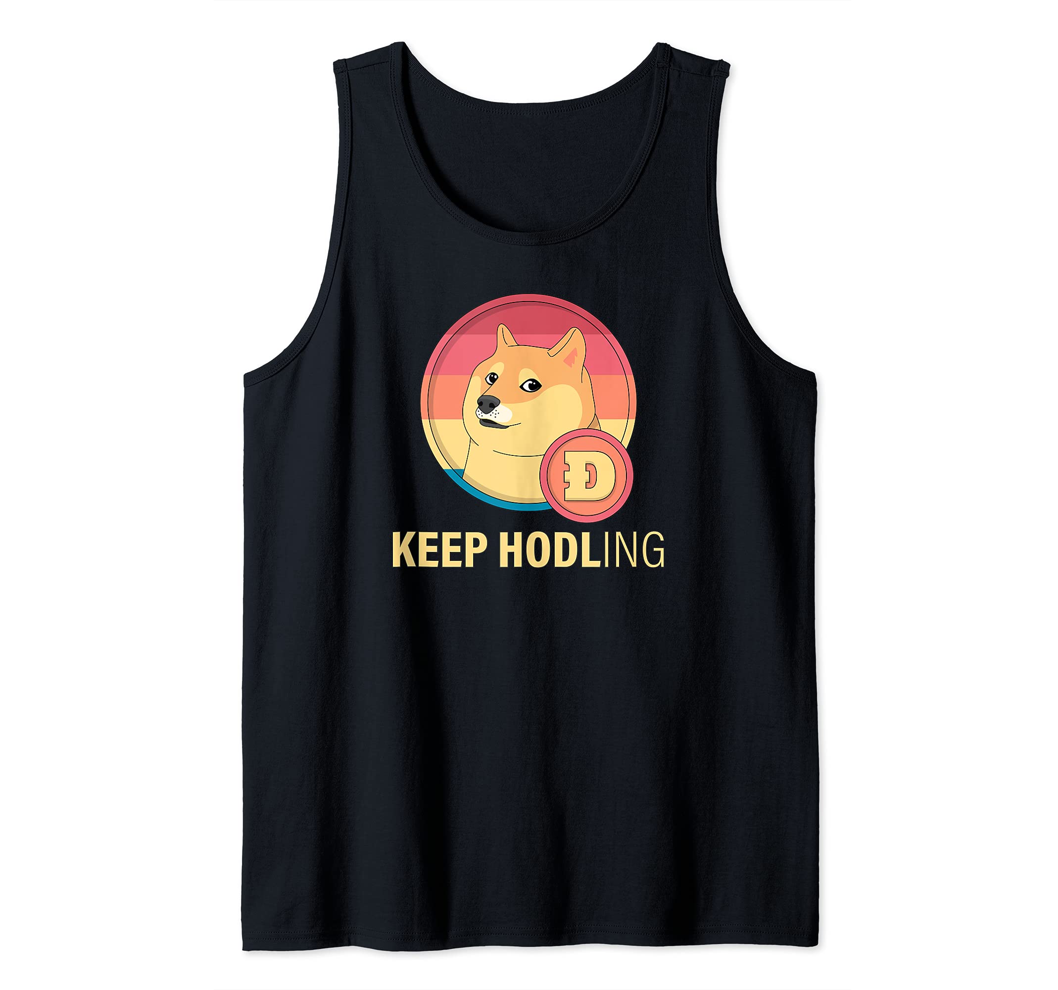Keep Hodling Doge Coin Crypto Currency Digital Blockchain Tank Top