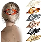 Flat Claw Clips for Women - 6 Pcs Duckbill Hair Clips for Women Transparent Surface No Slips Grip for Hair Clips for Thin Hair Thick Hair