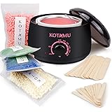 Wax Warmer Kit, KOTAMU Hair Removal Waxing Kit with 4 Hard Wax Beans Target for Bikini Brazilian Full Body Face Facial Eyebro