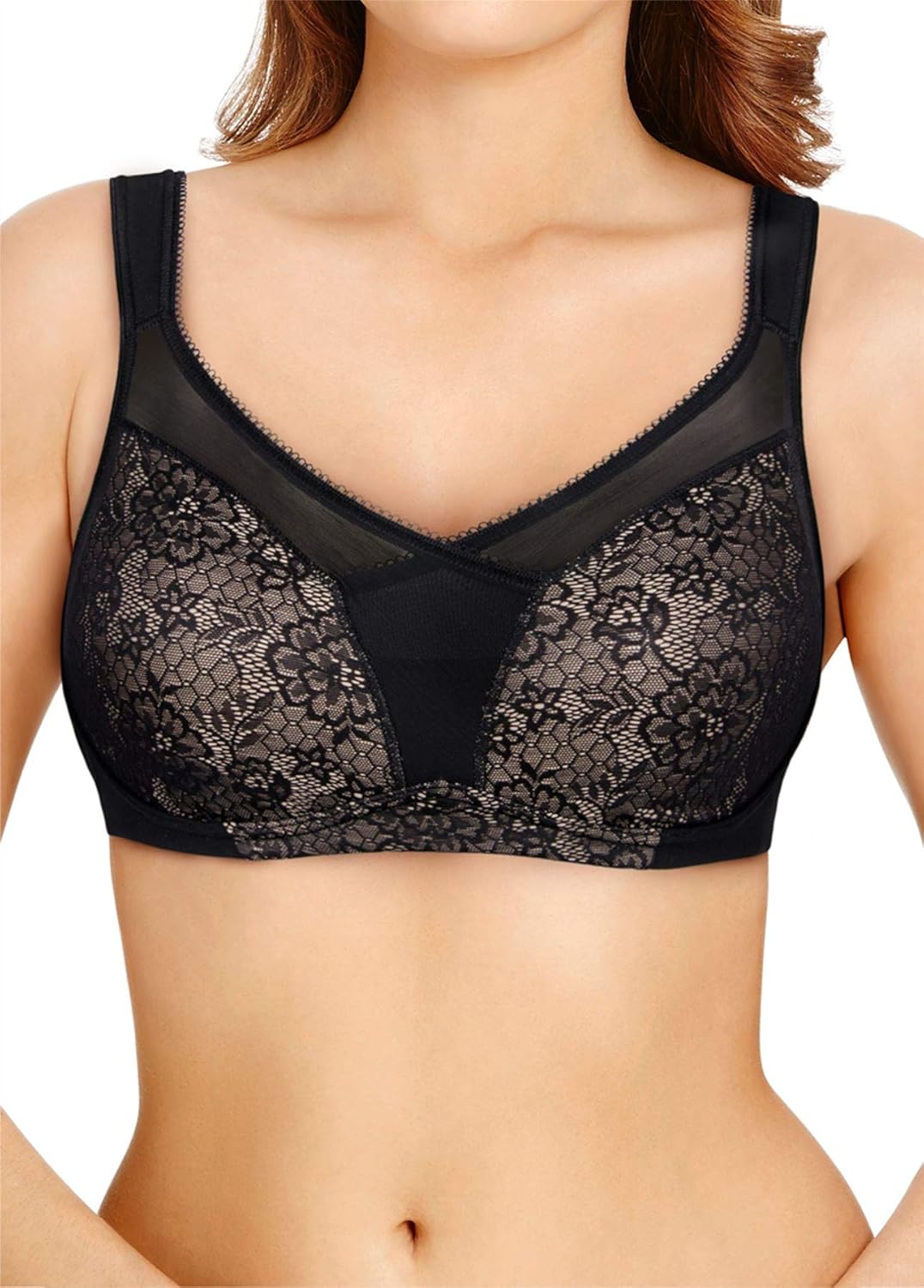 Berlei B525BLK Women's Beauty Minimiser Black NonWired Full Cup Bra
