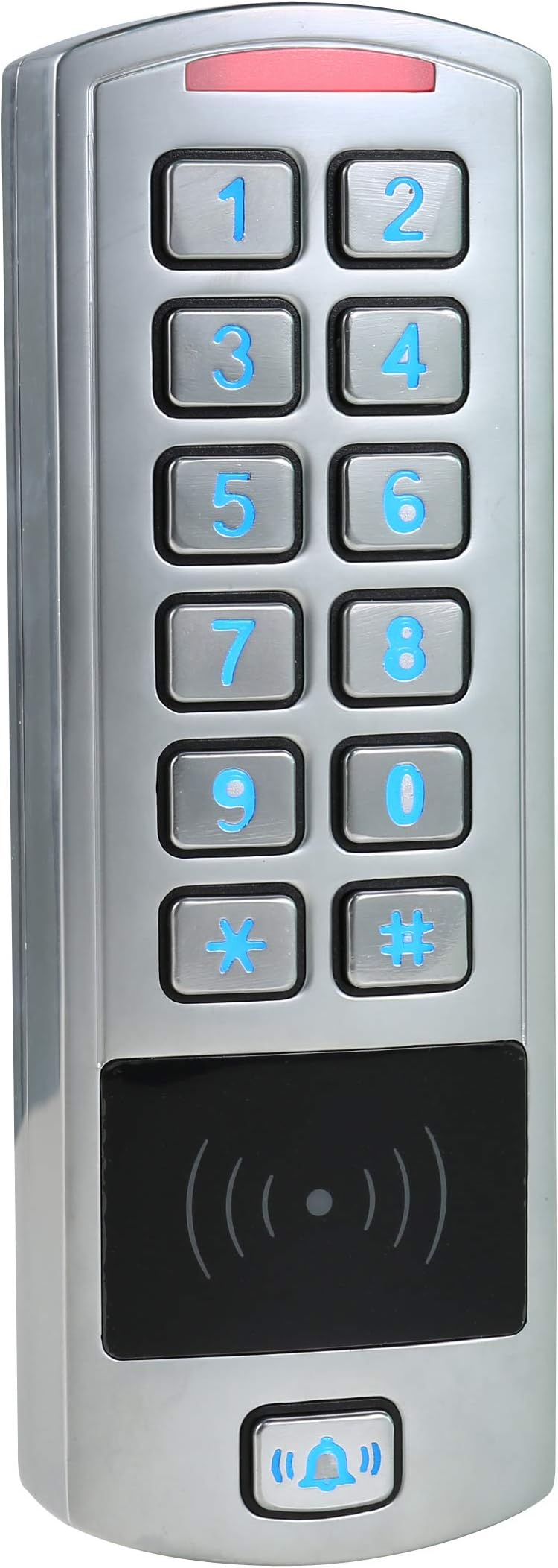 SDPAWA IP66 Waterproof 12-28VAC/DC Standalone Keypad Access Controller Card Reader for ID & IC Card Wiegand 26-37 Bits Support 600 Users