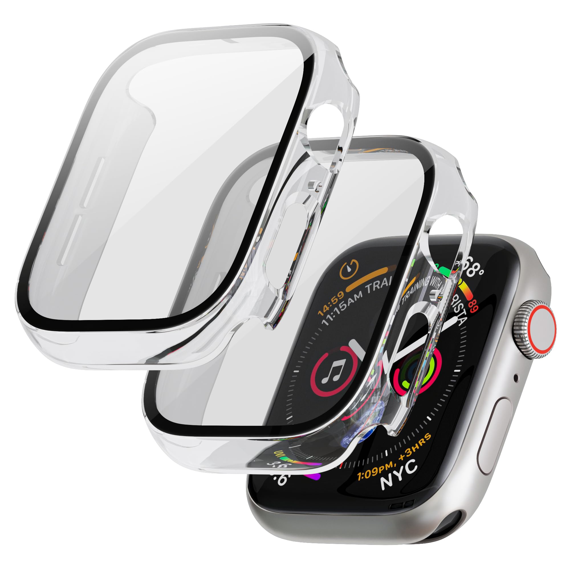 LINTEKER For Apple Watch Series SE/6/5/4 Case with Screen Protector, [Pack of 2] Protective Case Compatible with Apple Watch Series SE/6/5/4 40 mm, HD Clear, Protective Case for iWatch Series — image 1