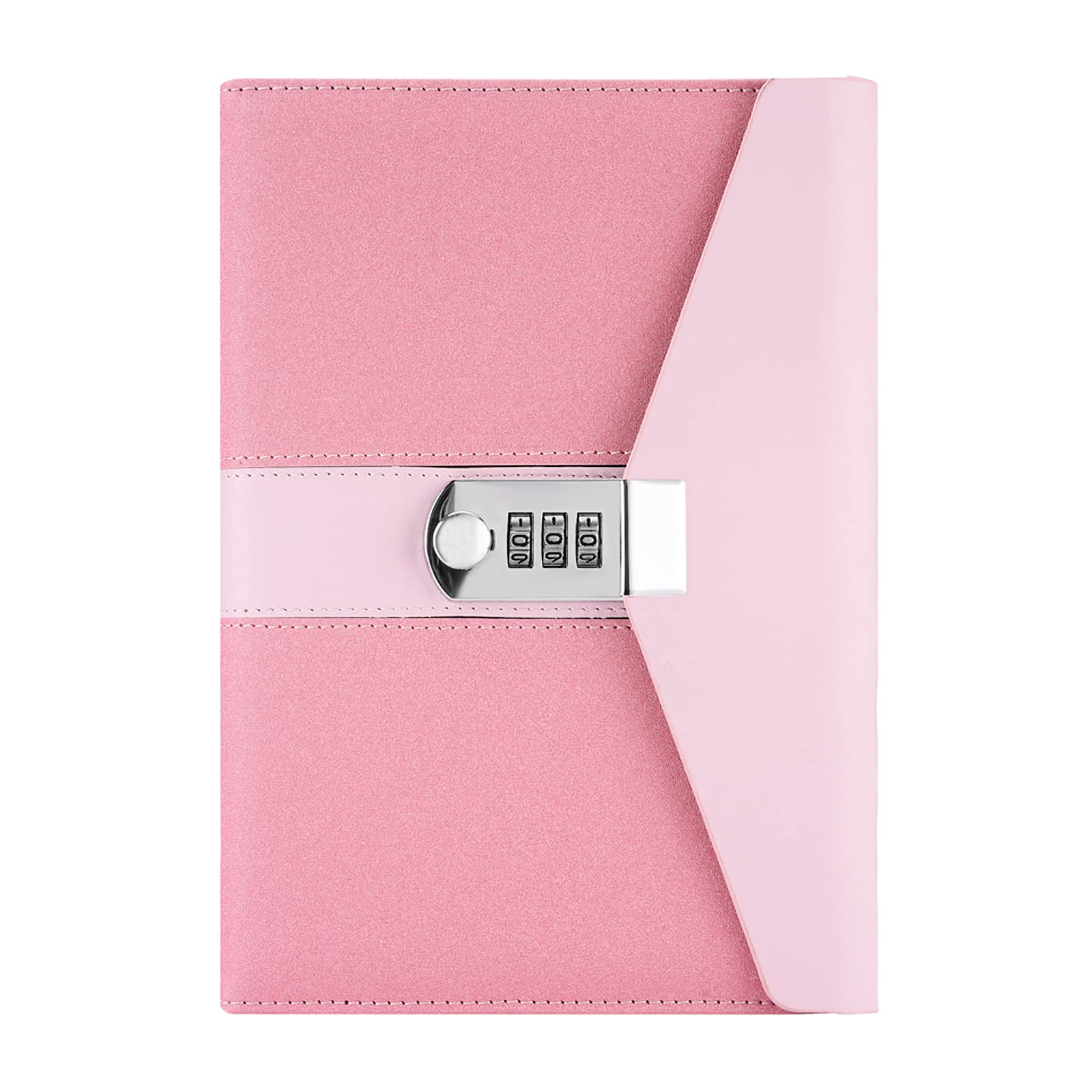 NectaRoy Notebook with Lock, A5 Business Lockable Diary, Locaked Travel Journal with Pen Holder&Card Slots, Office School Supplies Student Stationery, Size 8.6"x5.9"