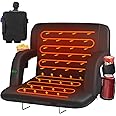 HOPERAN Dual-Sided Heated Stadium Seats for Bleachers with Back Support, 3 Levels Heating Stadium Seating for Bleachers Seat with Backrest, 5 Pockets Portable Stadium Chair for Outdoor