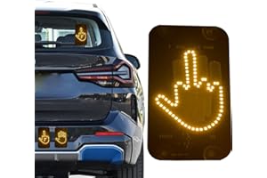 FIHOII LED Middle Finger Sign for Car,Middle Finger Light for Car Truck, Thank You Lights, Thumb Up Down Light, Cool Car Interior Light to Express Yourself, Cool Funny Back Window Sign