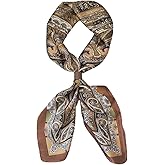 Square Scarf for Men Silk Feel Neck Scarf Satin Bandana Neckerchief Head Scarves Fashion Gifts for Men Formal Casual Business