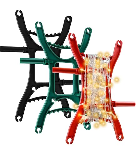 Lot De 4 Enrouleurs De Guirlandes Lumineuses – Organiseur De Câbles 20 Cm – Rangement Noël & Maison