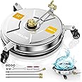 EVEAGE 13" Surface Cleaner & Undercarriage Pressure Washer Attachment, 2-in-1 Reversible Pressure Washer Surface Cleaner with Wheels,Portable for Deck Sidewalk Porch, Power Washer Accessories 4000PSI