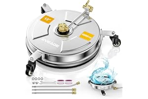 EVEAGE 2-in-1 Pressure Washer Surface Cleaner with Wheels, Pressure Washer Undercarriage Cleaner Attachment, 4000PSI Max 4.5 GPM, 13" Surface Cleaner for Pressure Washer, 3 Extension Wands,2 Nozzles -E5