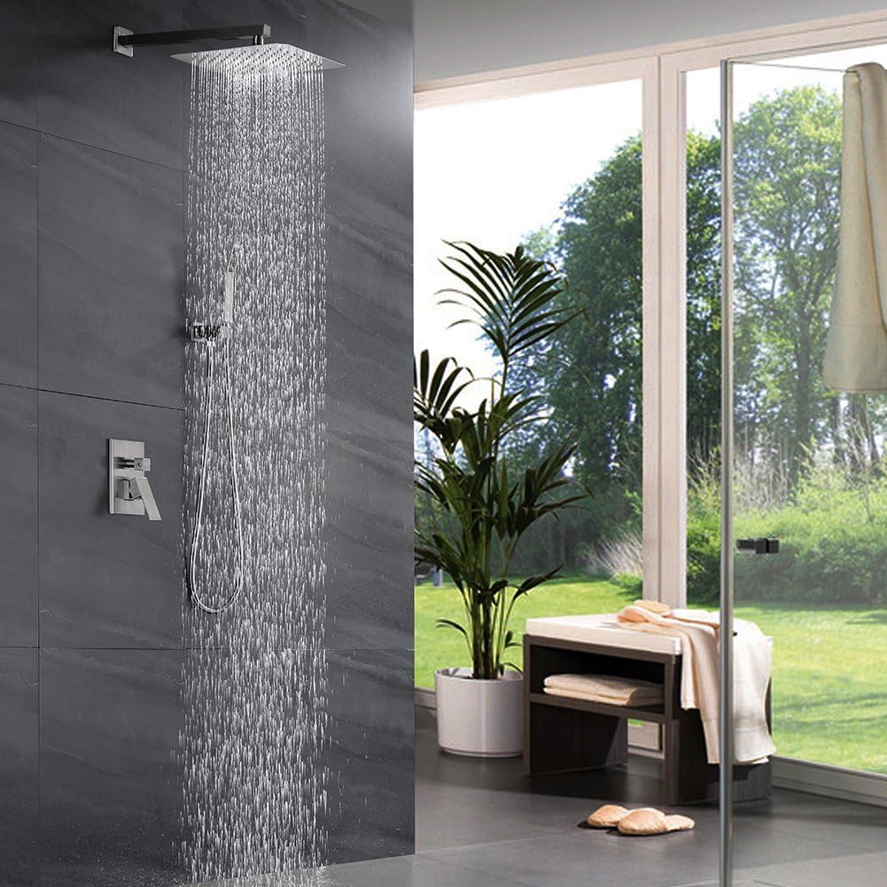 S R SUNRISE Shower System Brushed Nickel Bathroom Shower Valve Kit