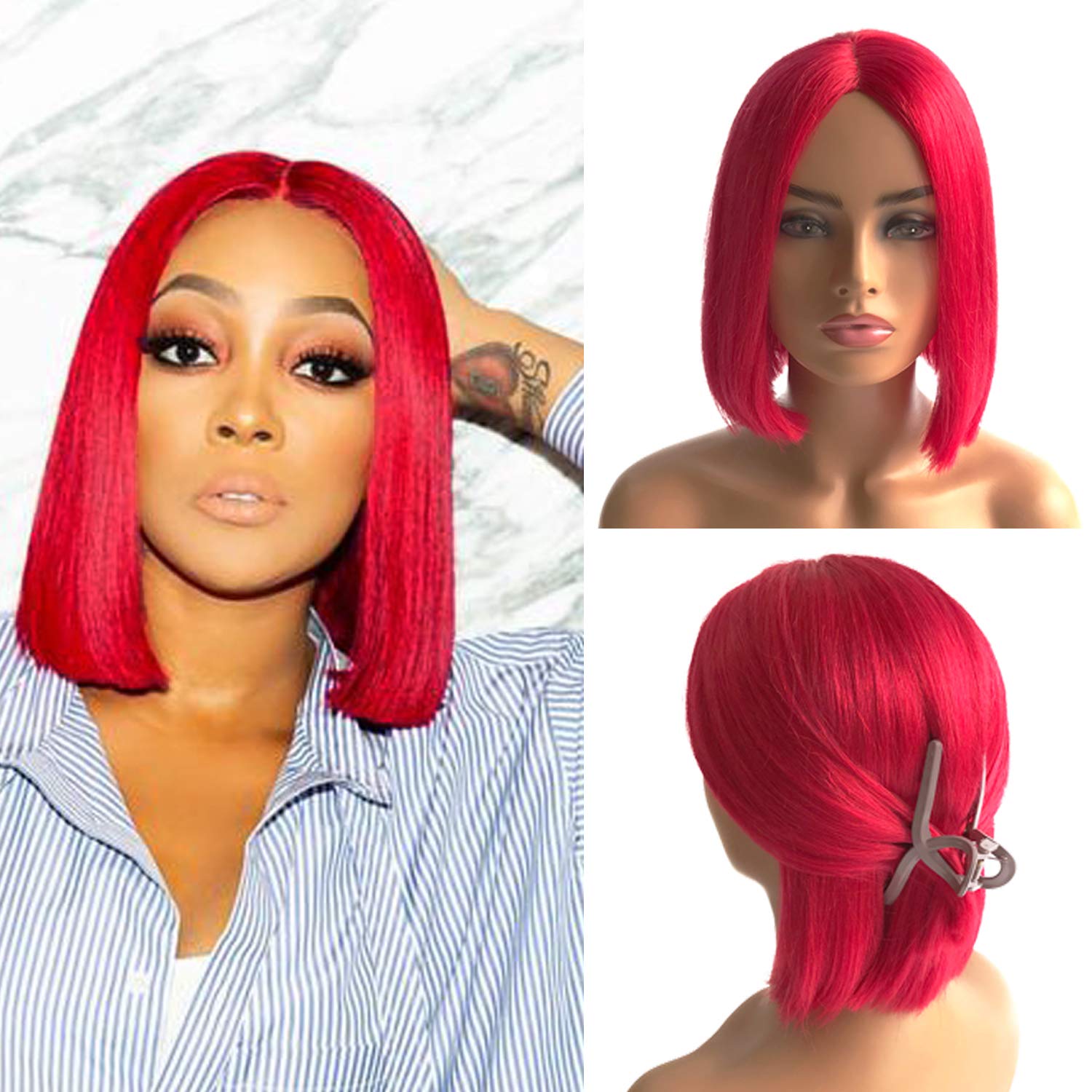Natural red bob wig Clearance