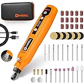 HARDELL Mini Cordless Rotary Tool, 5-Speed and USB Charging Rotary Tool Kit with 69 Accessories, Multi-Purpose 3.7V Power Rot