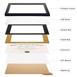 upsimples 11x14 Diploma Frame with High Definition