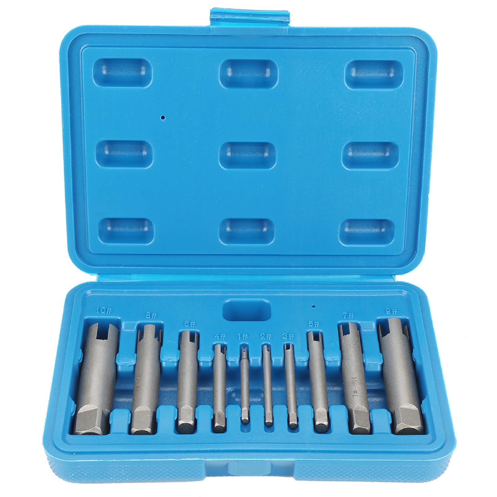 KSTE Steel Broken Head Taps Remover Stripped Screw Tap Extractor Set (#C)