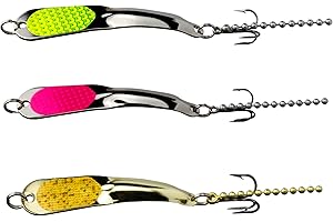 IRON DECOY Steely Spoon Fishing Lures, Multipack Bundles, Casting, Trolling, Jigging, Ice, Lake, River, Stream, Freshwater, Trout, Bass, Walleye, Salmon, Crappie, Pike