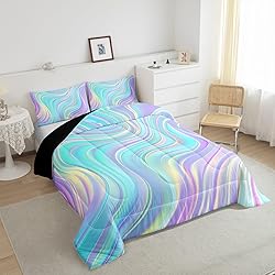 Pastel Rainbow Comforter Set with Pillowcases