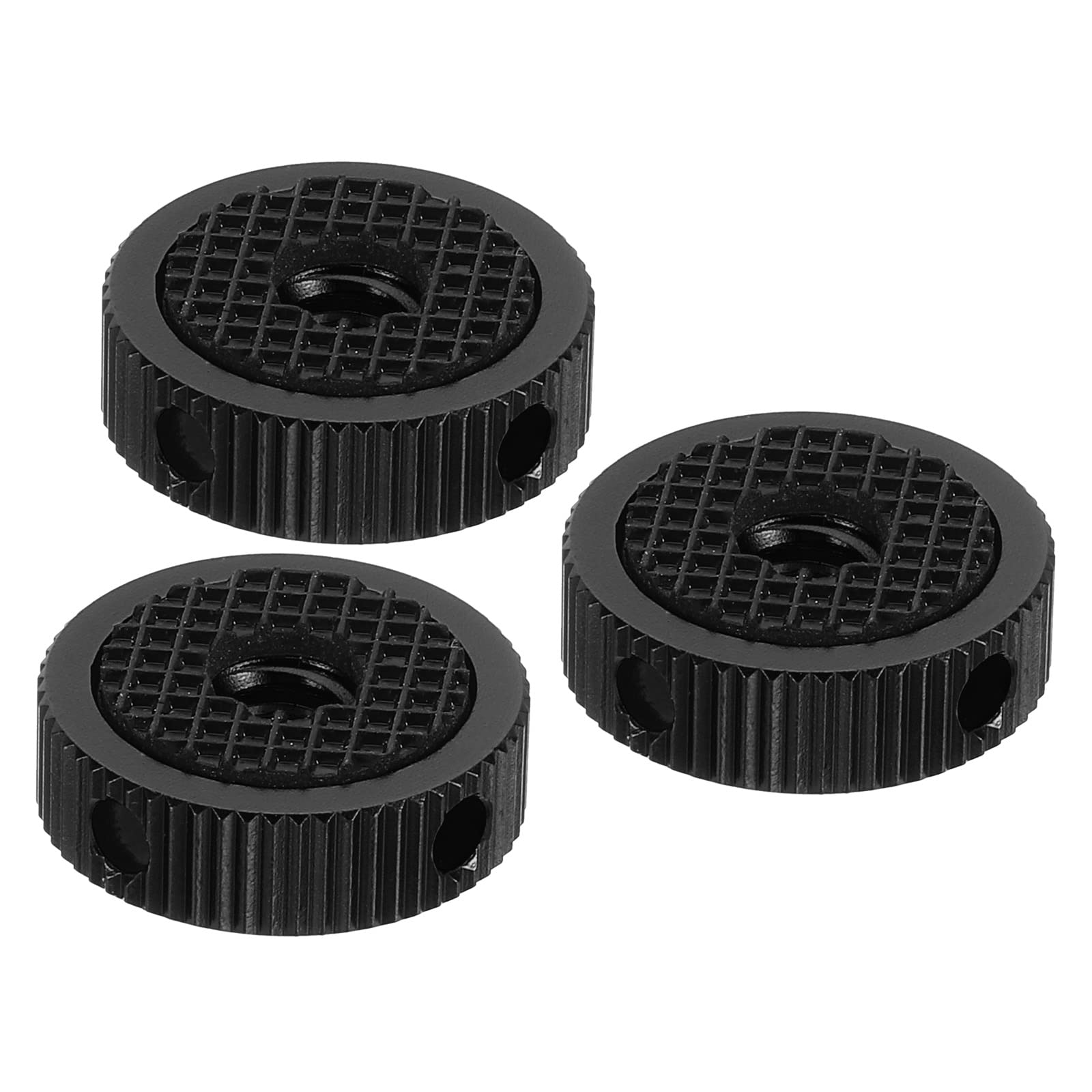 PATIKIL 0.79" OD x 0.24" Thickness Tripod Mount Adapter Rubber Pad, 3 Pack 1/4" Screw Hole Rubber Washers for Action Camera Tripod Accessories, Black