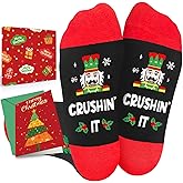 HAPPYPOP Funny Christmas Socks for Kids - Secret Santa Gifts Xmas Stocking for Boys Girls