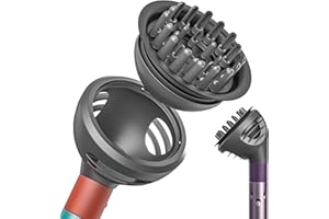 DOTSPUN Diffuser Attachment for Dyson Airwrap Styler HS01/HS05/HS08 - Dual Mode (Diffuse & Dome), Curly Hair Nozzle for Frizz-Free Volume & Defined Curl | Heat-Resistant Nylon Fiber Dryer Attachments (Grey)
