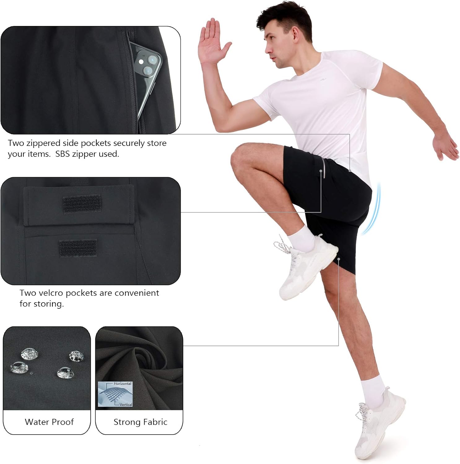 Nomolen Men's Mountain Bike Shorts 3D Padded Lightweight Quick Dry MTB Cycling Bicycle Shorts Loose-Fit: Clothing