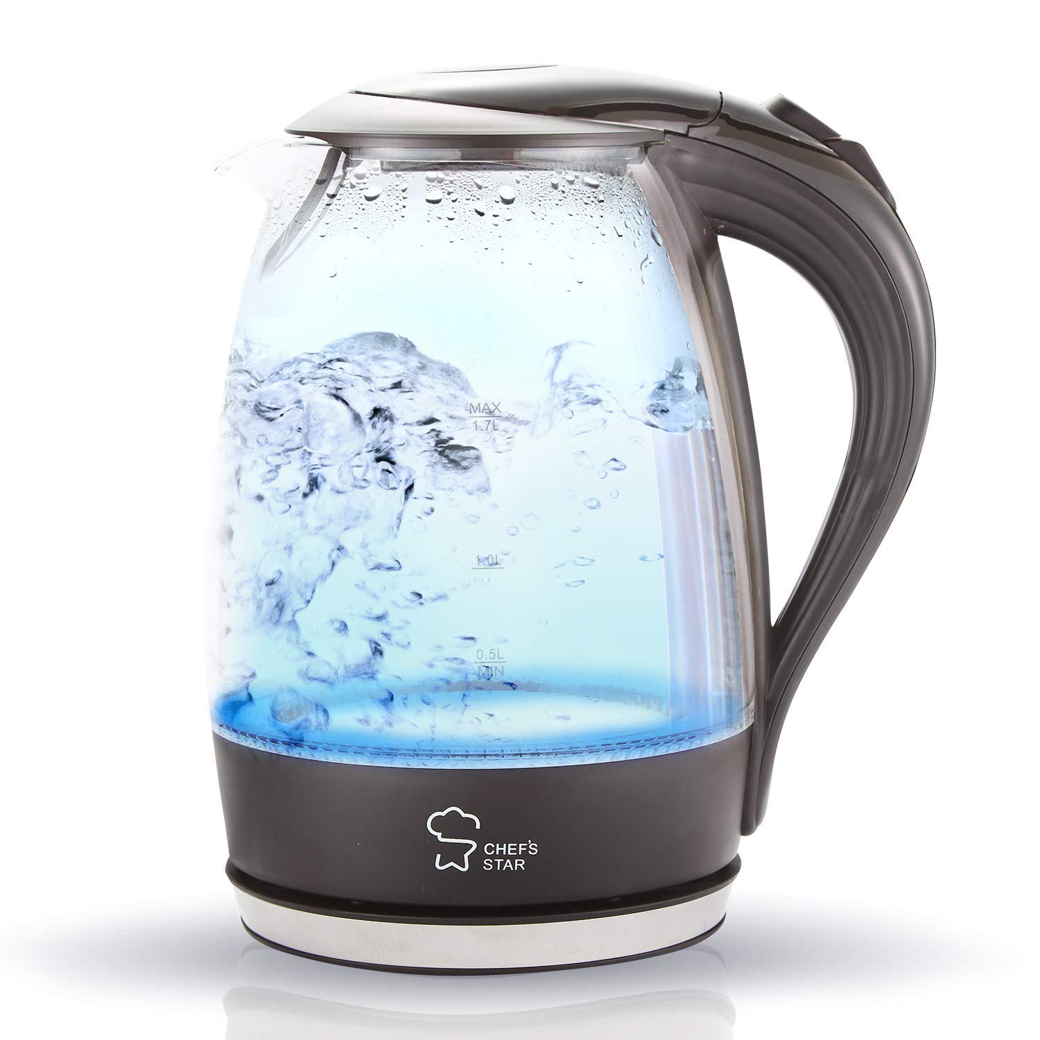 Chef's Star Electric Glass Kettle Tea Kettle Electric Water Kettle with