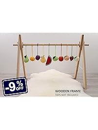 WIDE Wooden baby gym frame, foldable play gym, activity gym gender neutral, hanging bar, baby play gym bar, wood, non toxic, organic