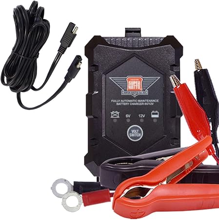 Amazon お得な2点セット ハーレー専用充電器 全長1 5m 延長ケーブル 4 6m スーパーナット 星乃充電器 オプティメート4デュアル 他 対応 6v 12v切替 トリクル充電機能 バイクバッテリー充電器 車 バイク