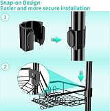 HapiRm Telescopic Corner Shower Caddy 4 Tier 22 Hooks Rustproof Adjustable view 2