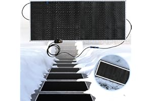 MEGA YU NENG Snow Melting Mats Outdoor,Heated Driveway Mats 3inch/H Melting Rate for Most Entryway, 30x60 in Ice Melt Pads for Walkways with 10 FT Power Cord,Non Slip Rubber Heated Outdoor Mats for Outdoor.