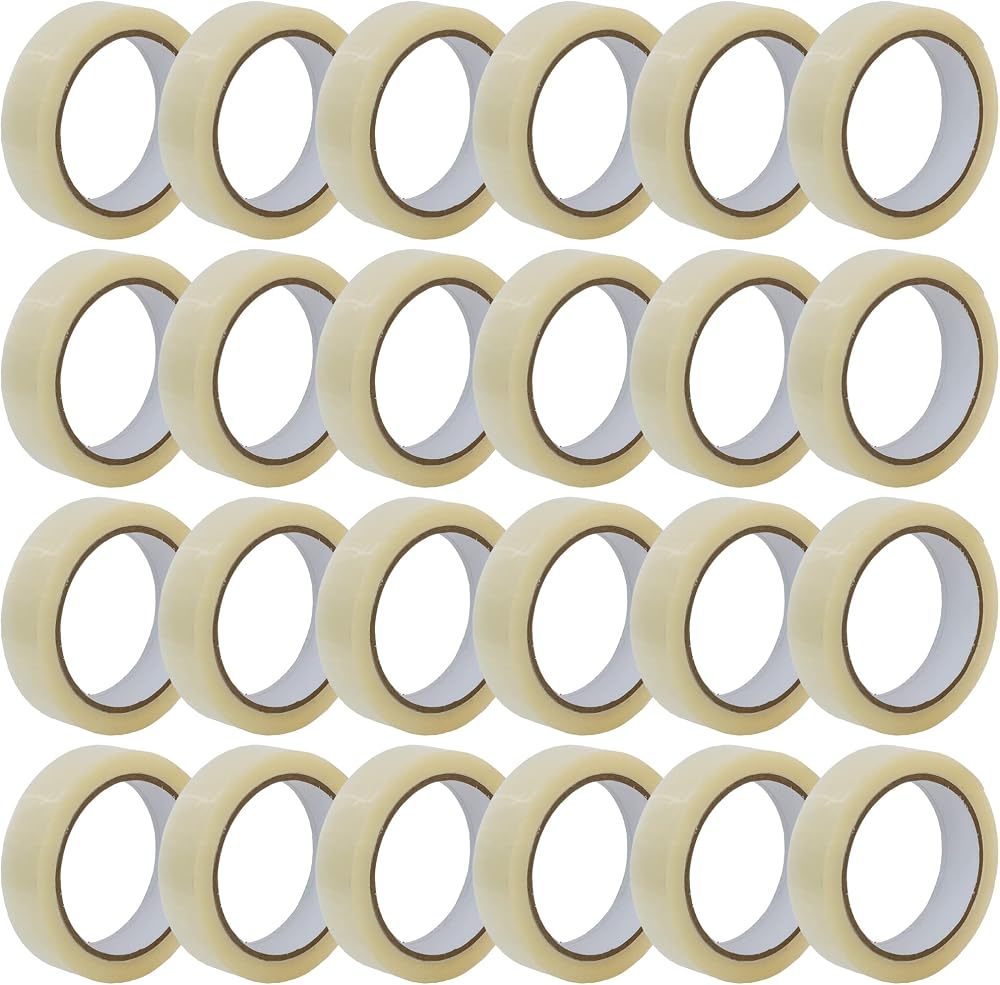 Coselena 24 Pack Cellotape Roll 24mm x 66m Heavy Duty Packing Tape