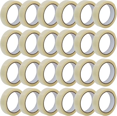 Coselena 24 Pack Cellotape Roll 24mm x 66m Heavy Duty Packing Tape