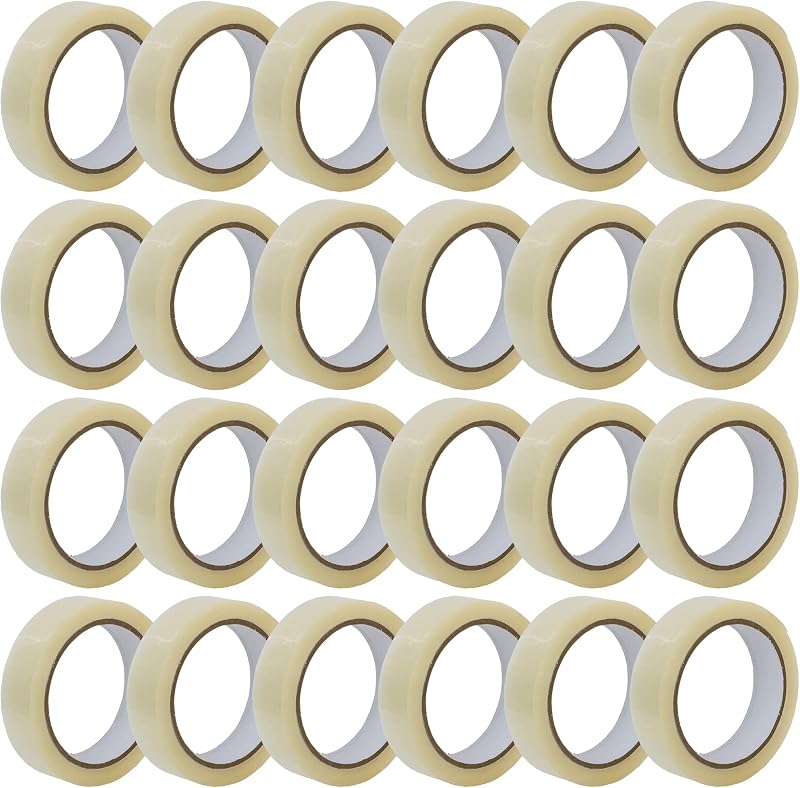 Coselena 24 Pack Cellotape Roll 24mm x 66m Heavy Duty Packing Tape